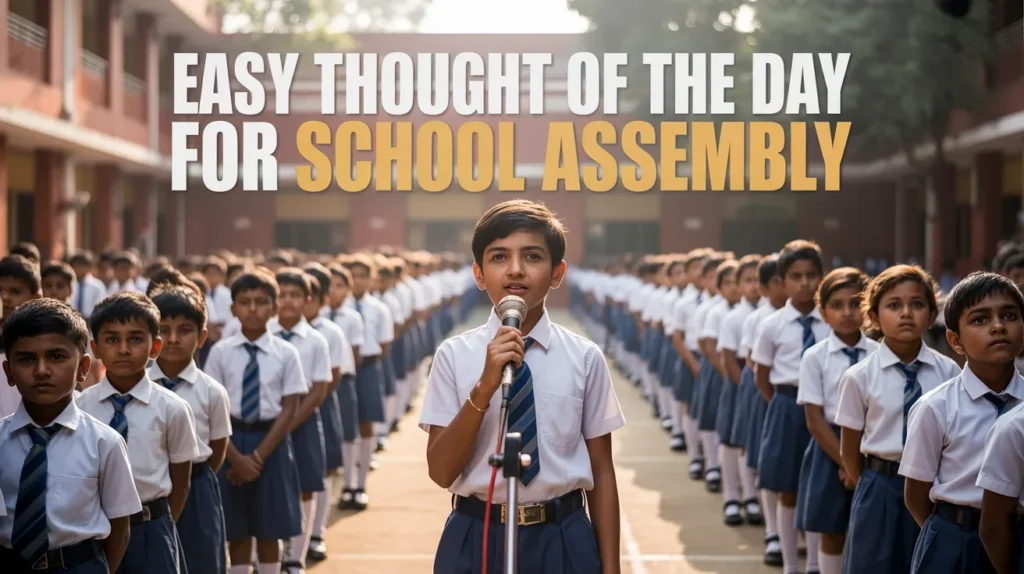 Easy Thought of the Day for School Assembly