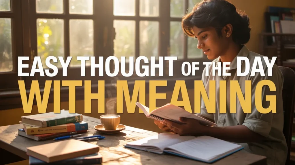 Easy Thought of the Day with Meaning