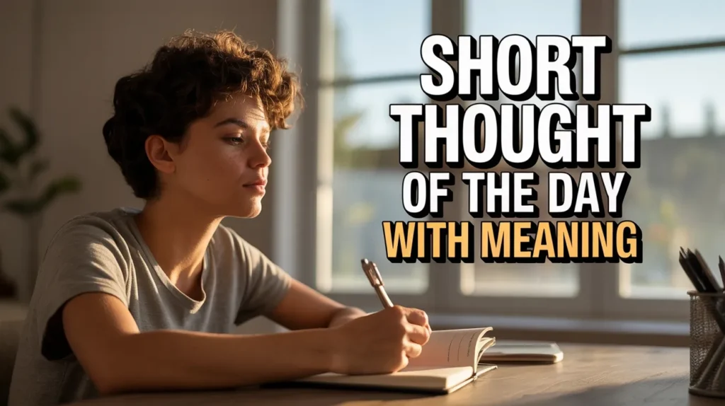 Short Thought of the Day with Meaning