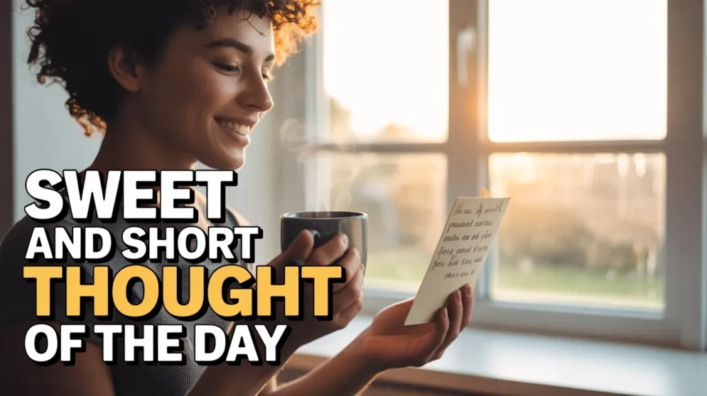 Sweet and Short Thought of the Day