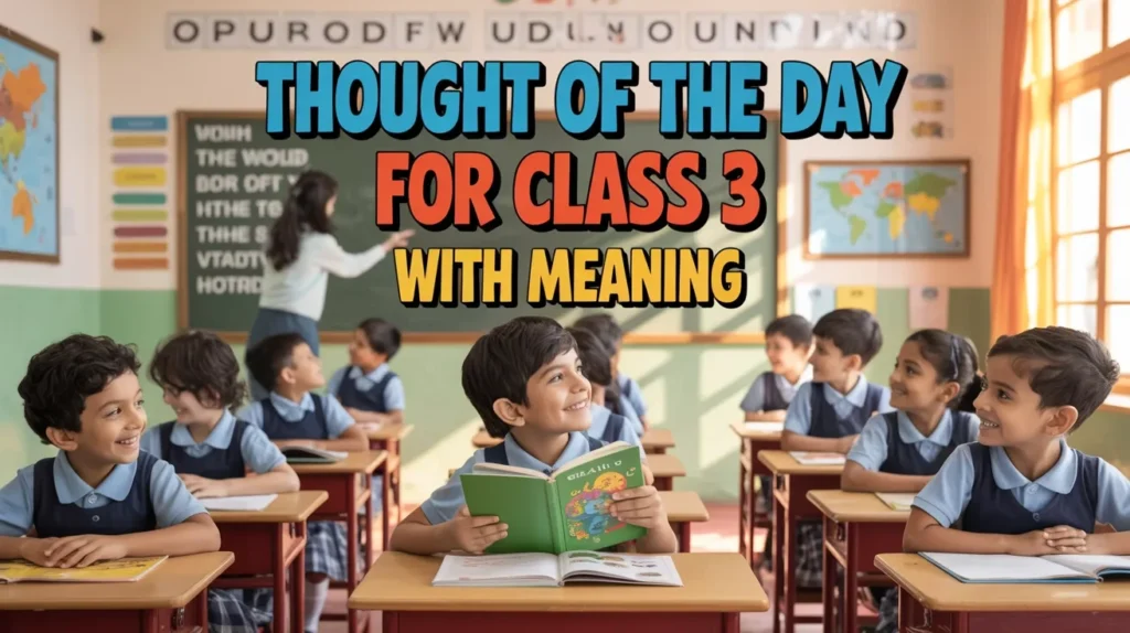 Thought of the Day for Class 3 with Meaning
