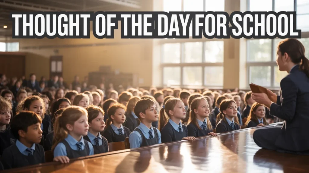 Thought of the Day for School Assembly with Meaning