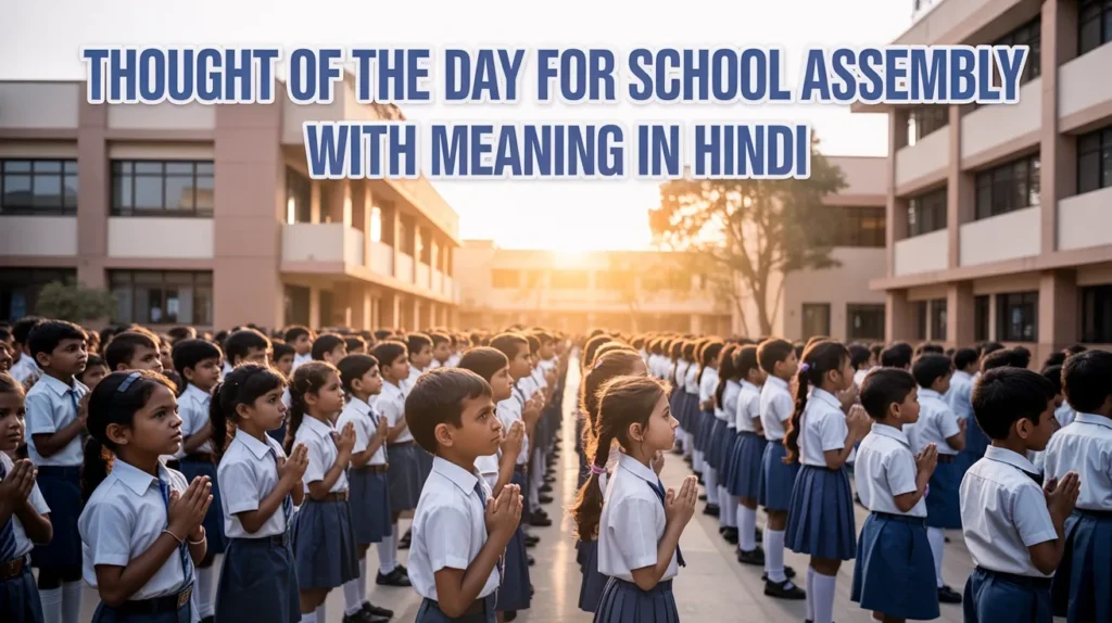 Thought of the Day for School Assembly with Meaning in Hindi