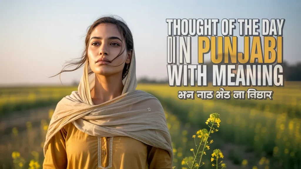 Thought of the Day in Punjabi with Meaning