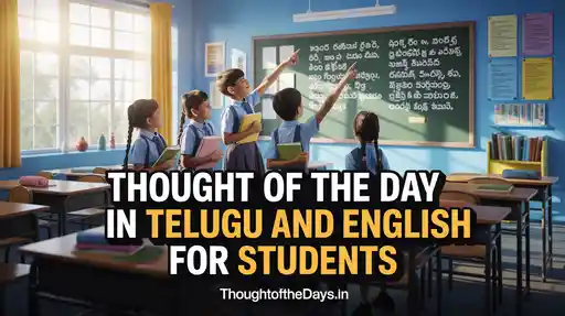 Thought of the Day in Telugu and English for Students