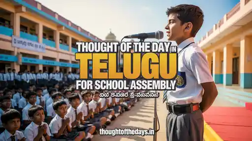 Thought of the Day in Telugu for School Assembly