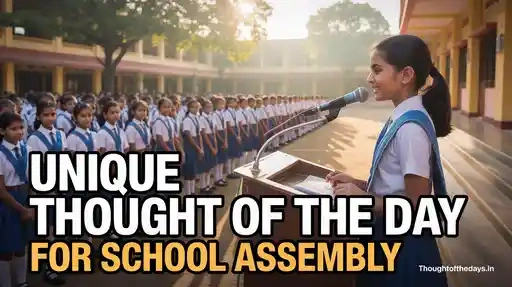 Unique Thought of the Day for School Assembly