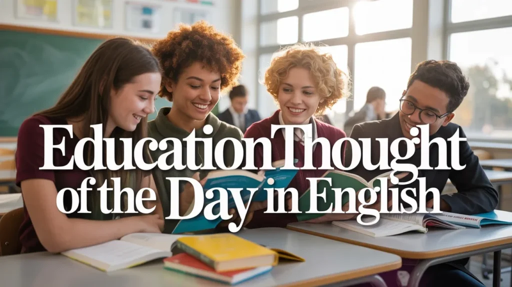 Education Thought of the Day in English