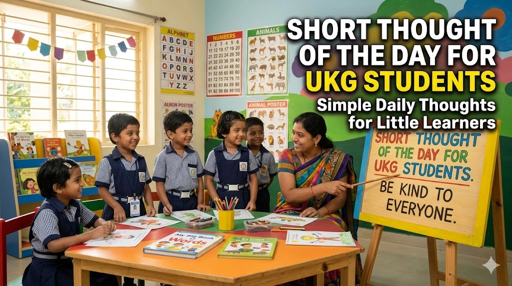 Short Thought of the Day for UKG Students