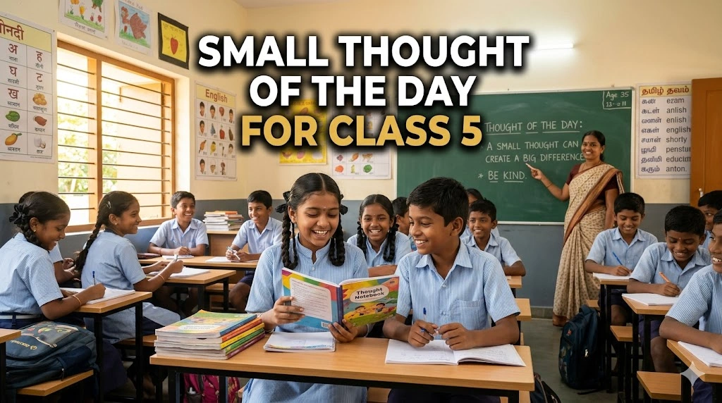 Small Thought of the Day for Class 5