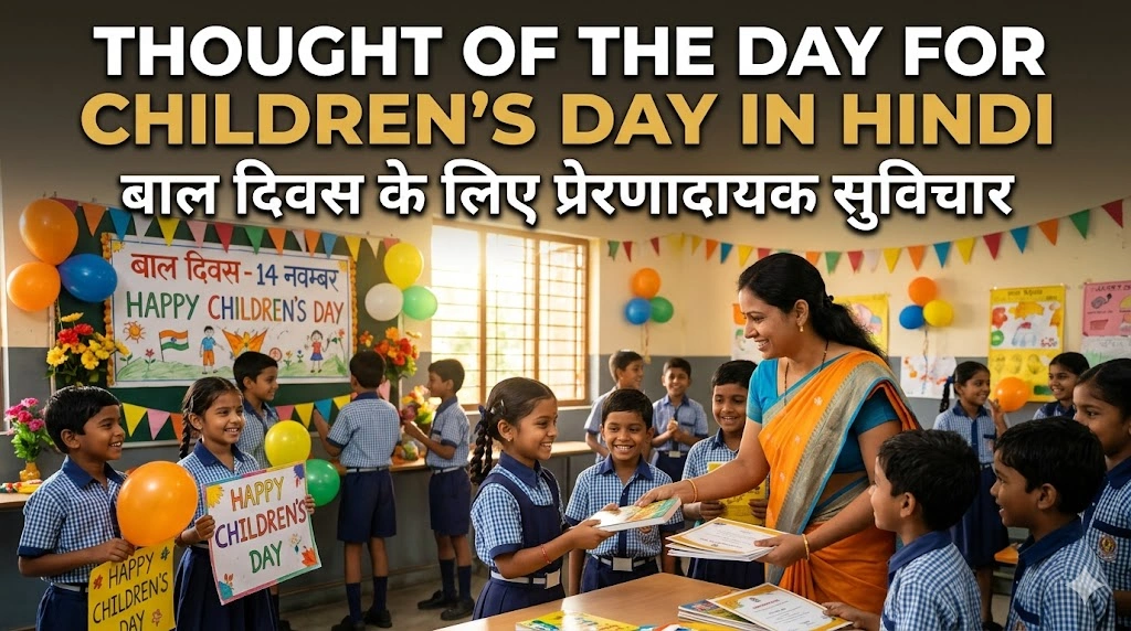 Thought of the Day for Children's Day in Hindi