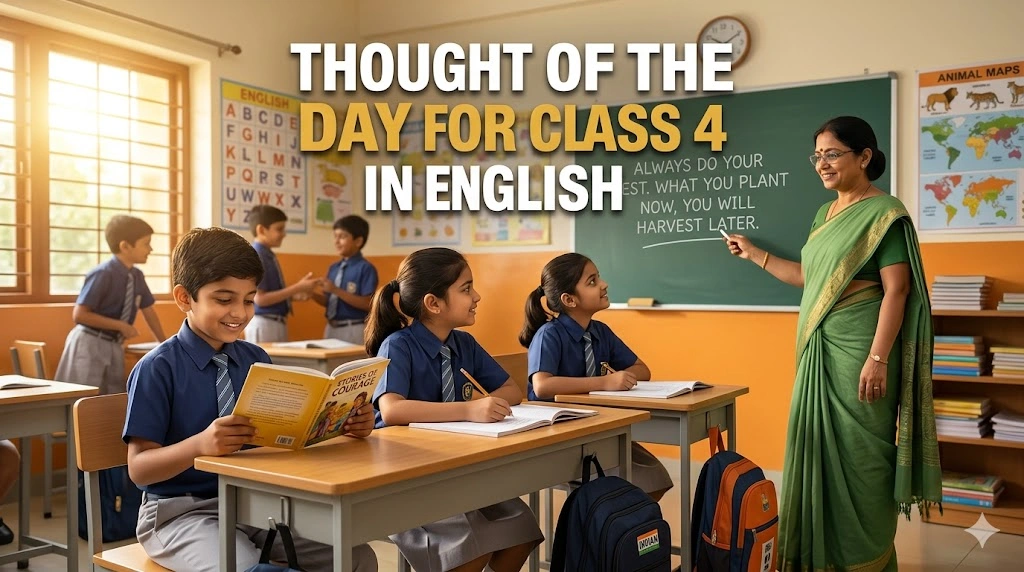 Thought of the Day for Class 4 in English