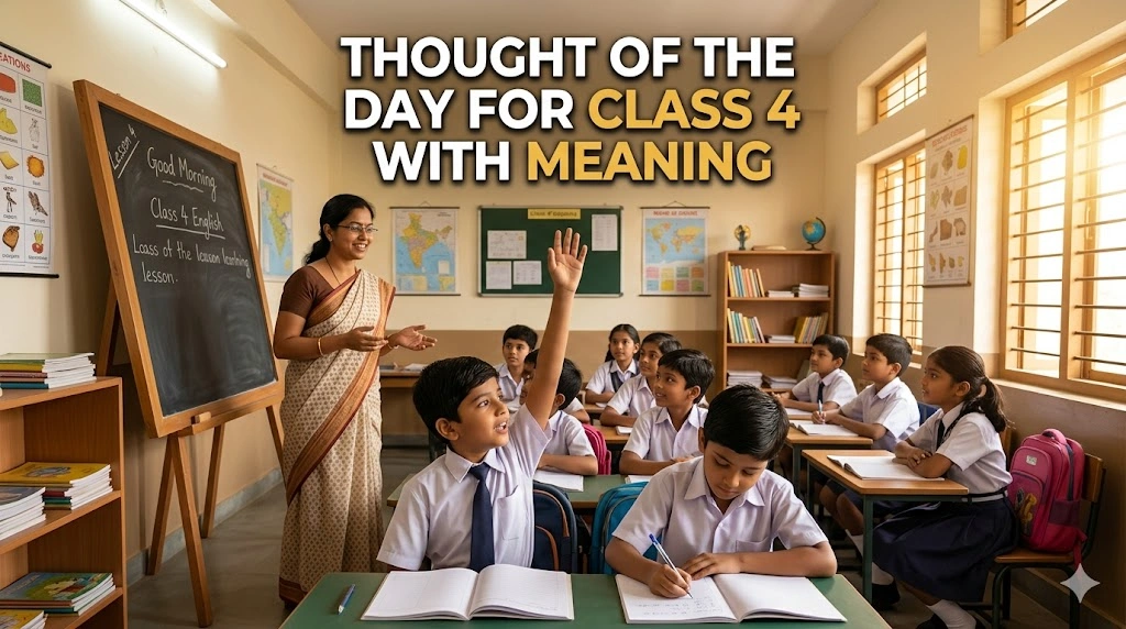 Thought of the Day for Class 4 with Meaning