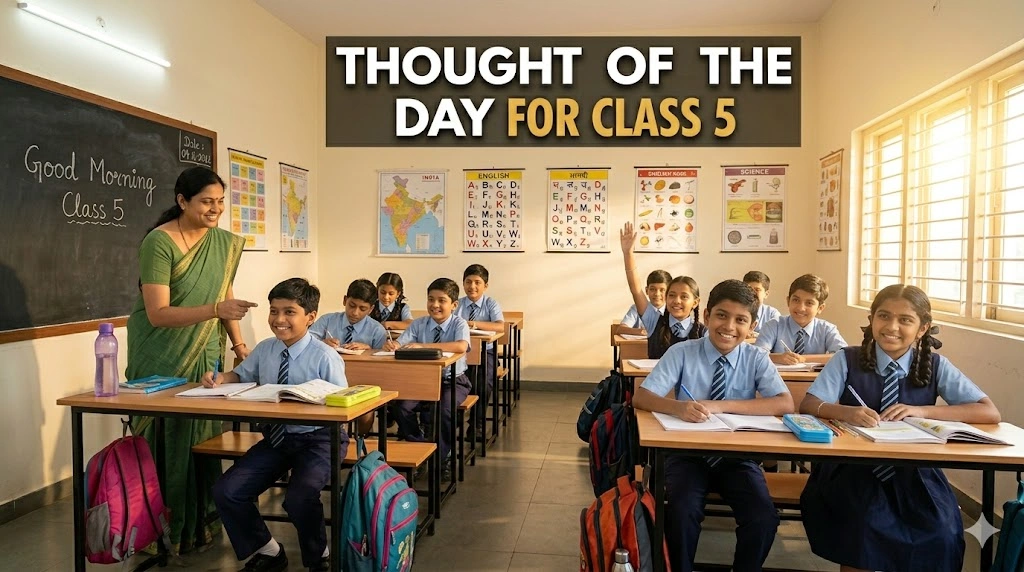 Thought of the Day for Class 5