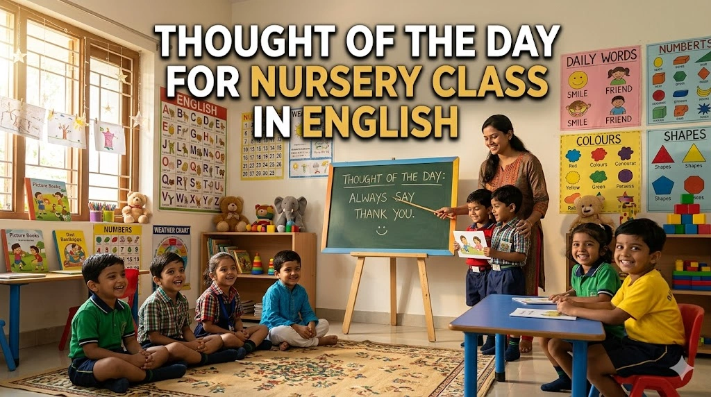 Thought of the Day for Nursery Class in English