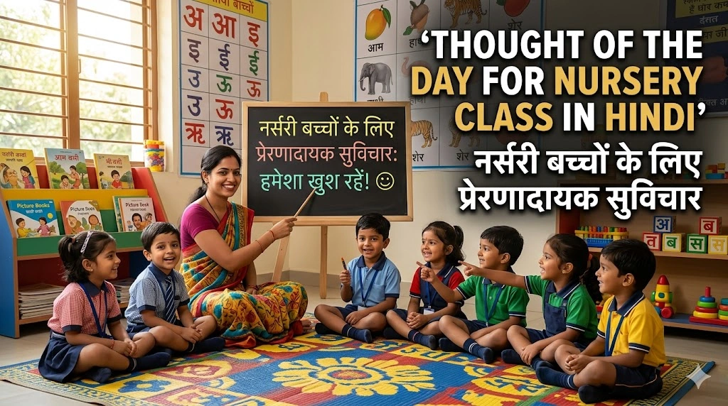 Thought of the Day for Nursery Class in Hindi