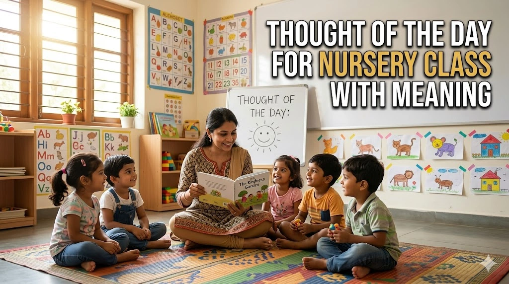Thought of the Day for Nursery Class with Meaning