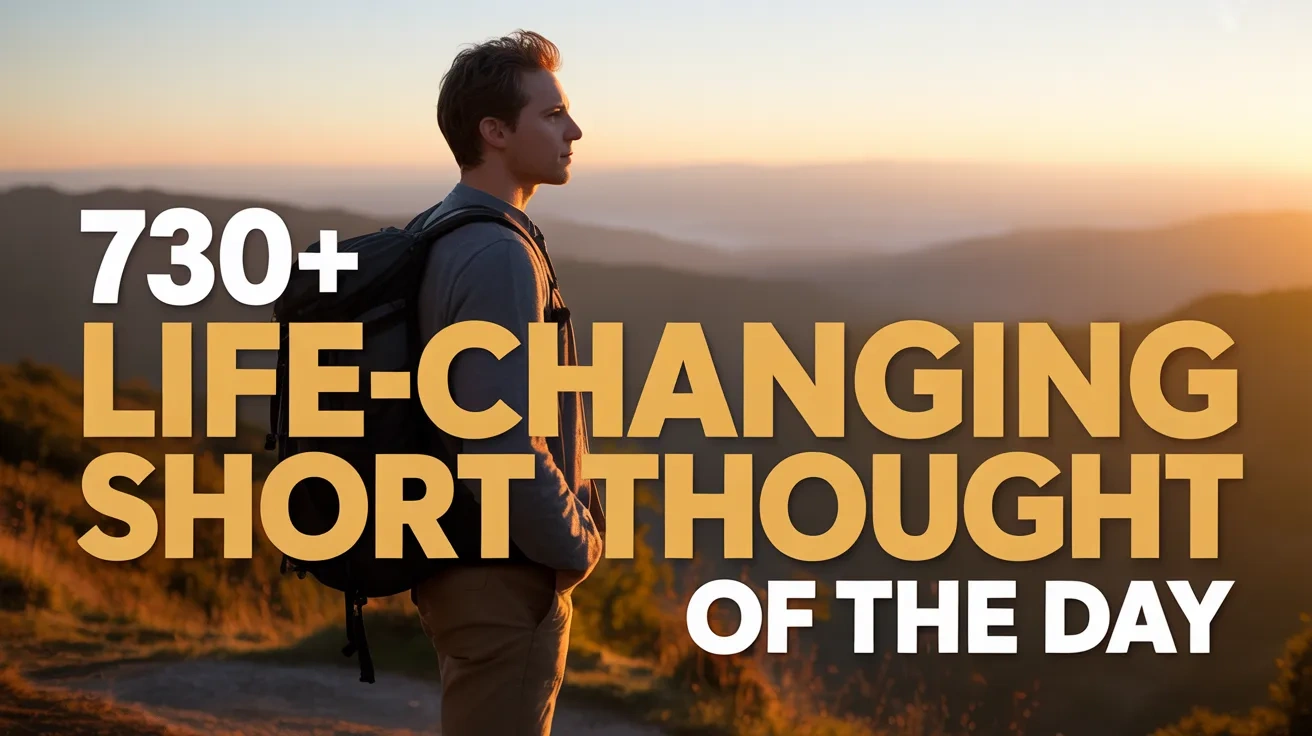 (730+) Life-Changing Short Thought of the Day Sayings