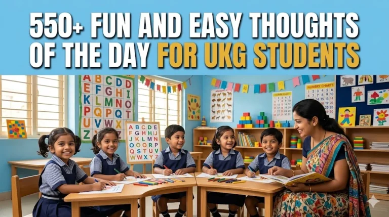 550+ Fun and Easy Thoughts of the Day for UKG Students