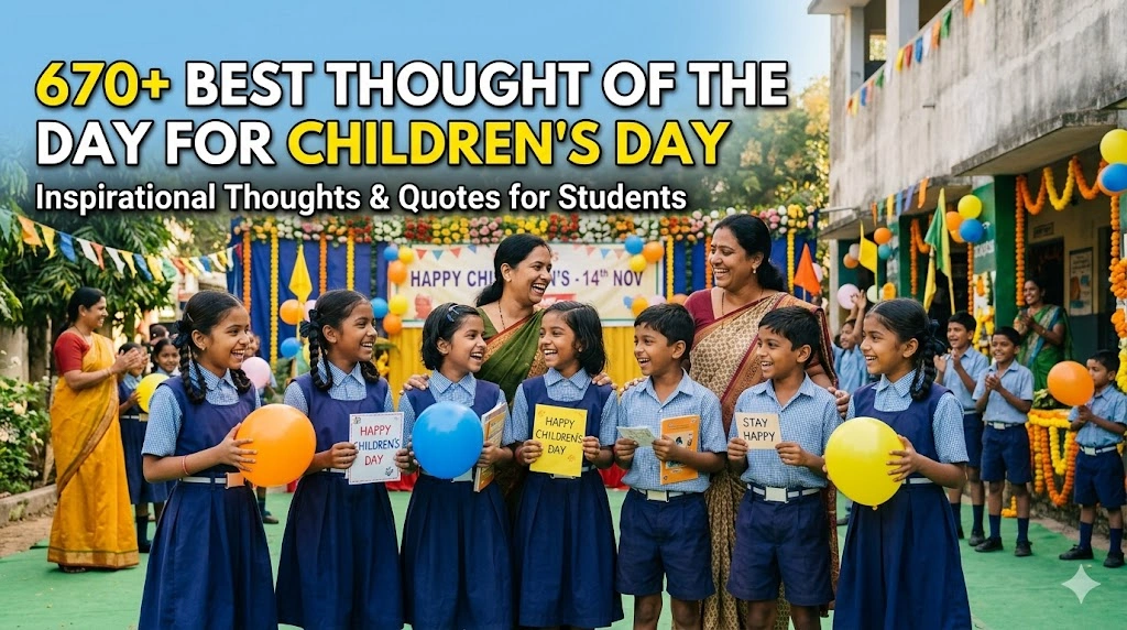 {670+} Best Thought of the Day for Children's Day for Students
